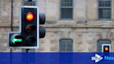 Traffic lights in darkness after power cut in city centre