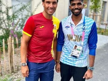 "With The Beast": Satwiksairaj Rankireddy's Fanboy Moment After Meeting Rafael Nadal In Paris | Olympics News