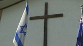 Flag of Israel vandalized at Niles church