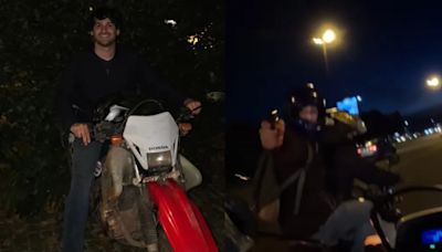 Un youtuber filmó el dramático momento en que le robaron la moto en la Panamericana