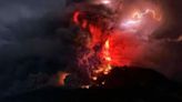 Watch dramatic moment huge volcano erupts sparking tsunami warning