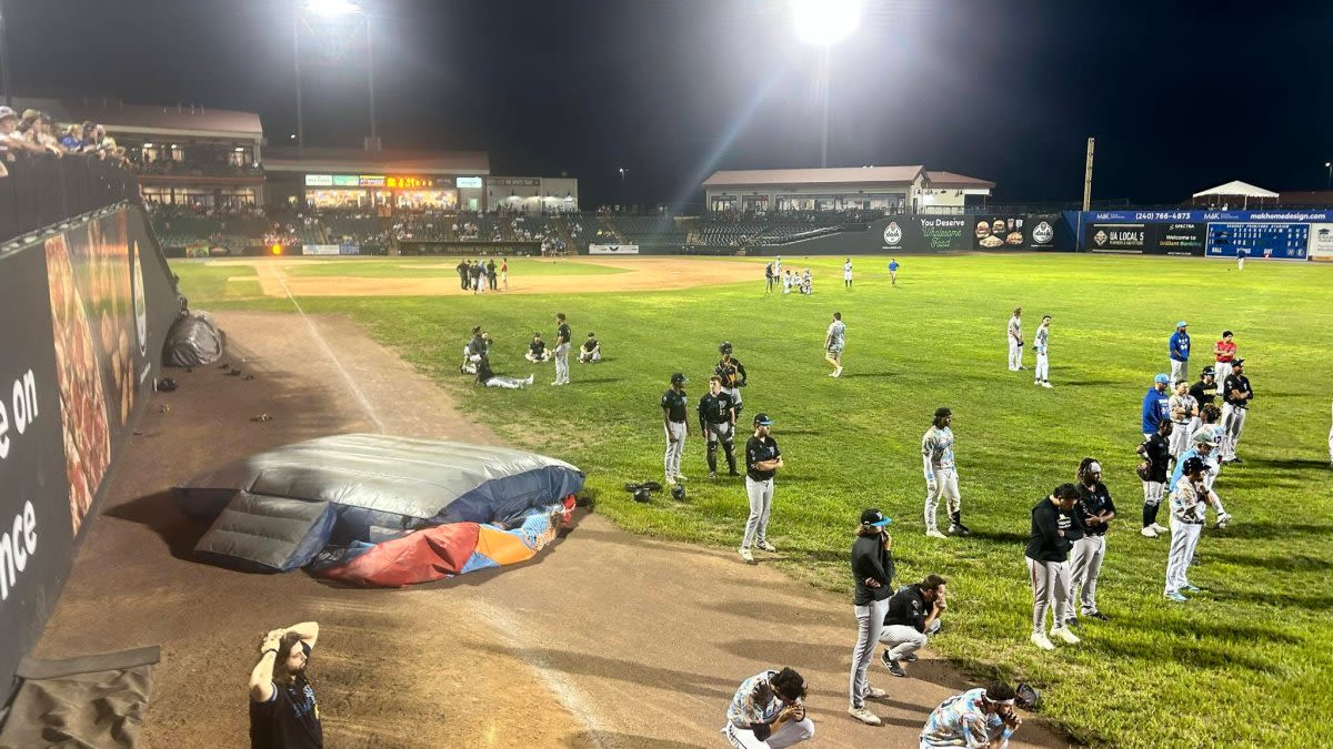 5-year-old dies after bounce house flies into air, crashes onto Maryland Blue Crabs field with children inside