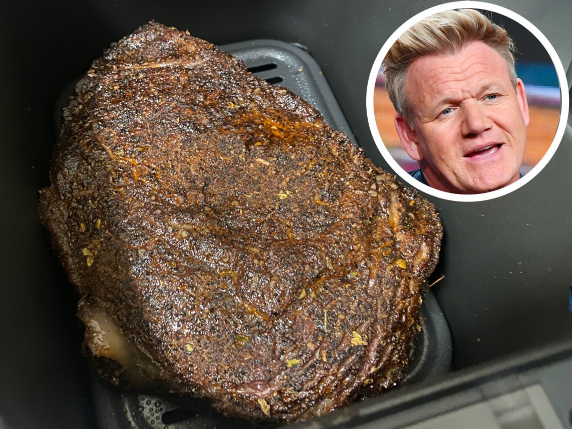 I tried Gordon Ramsay's recipe for air-fryer steak, and I got a perfect result in 20 minutes