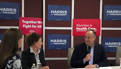 On first official campaign stop, second gentleman discusses reproductive rights in Portland