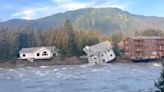 Watch: Unprecedented river flooding occurring in Juneau, Alaska Takes Down Buildings