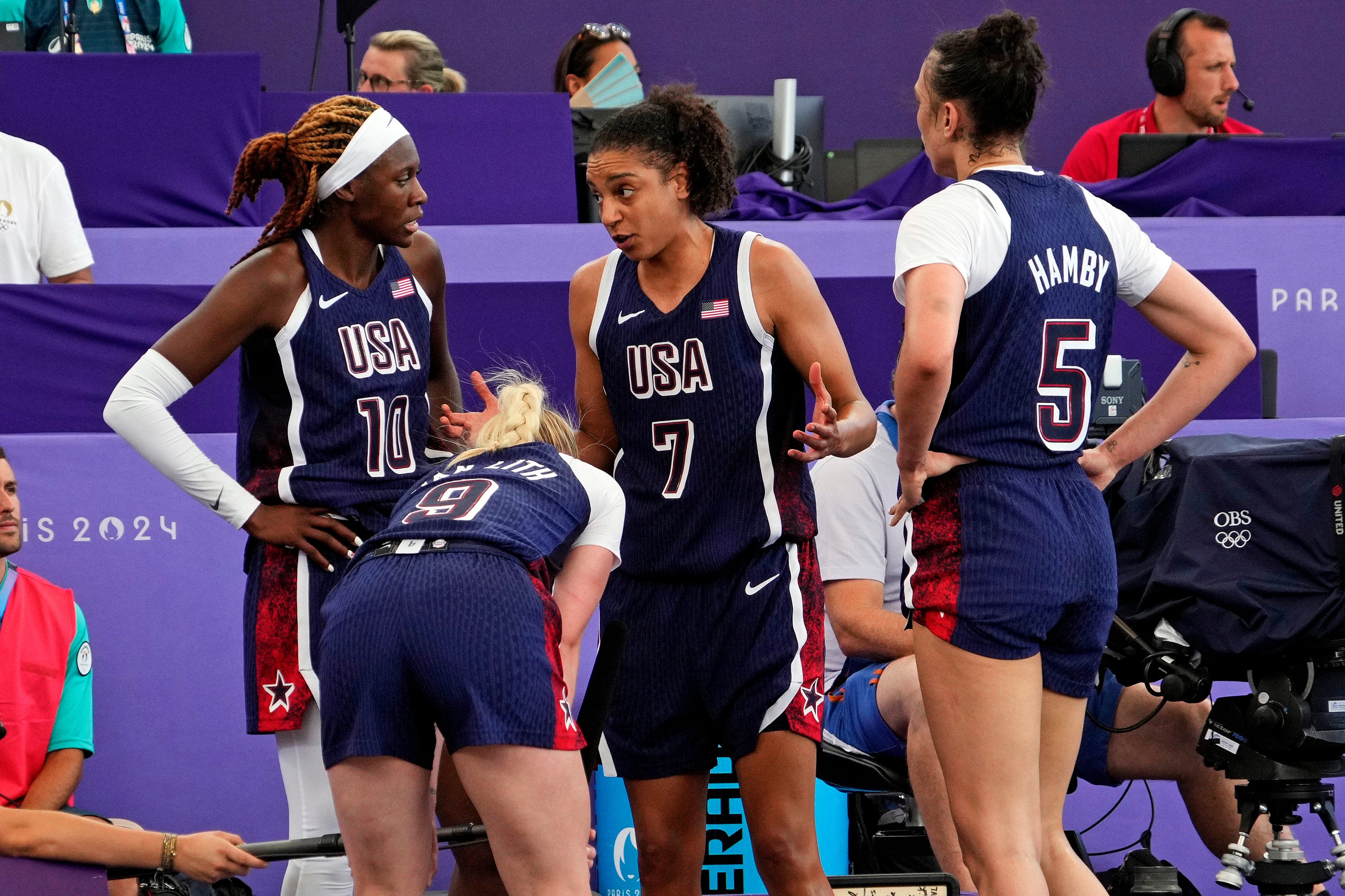 US women's basketball, Cierra Burdick lose to Spain in 3x3 Paris Olympics, will play for bronze