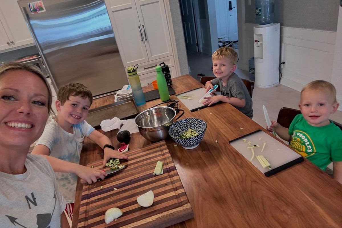 Dylan Dreyer Shares Sweet Mom Moment of All 3 Sons Helping Prepare Dinner: 'A Little Delayed but Who Cares'