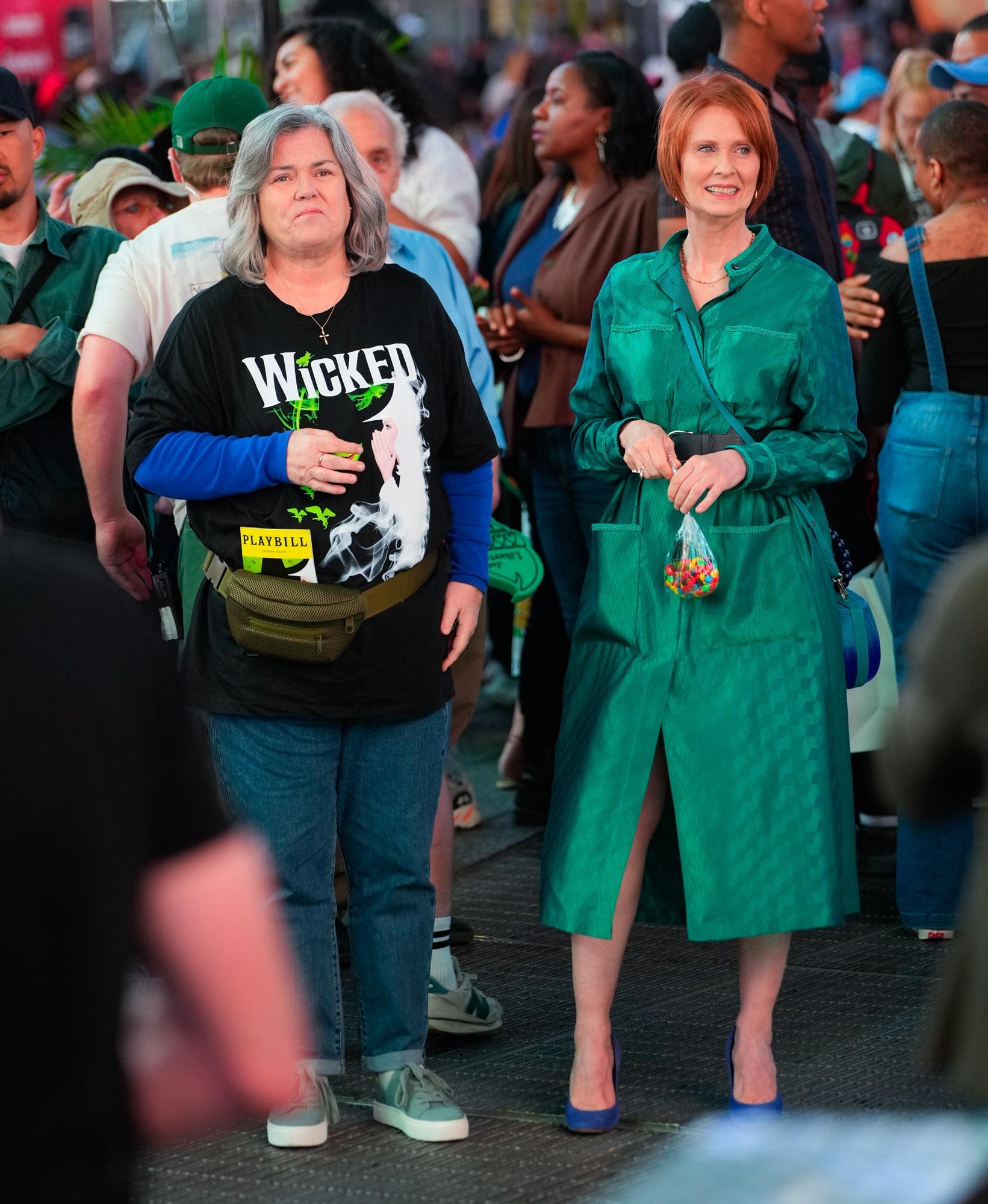 Rosie O’Donnell and Cynthia Nixon Spotted Filming ‘And Just Like That’ in Times Square
