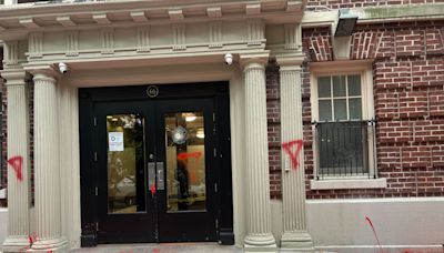 Pro-Gaza protesters splash red paint on Brooklyn home of Columbia University official