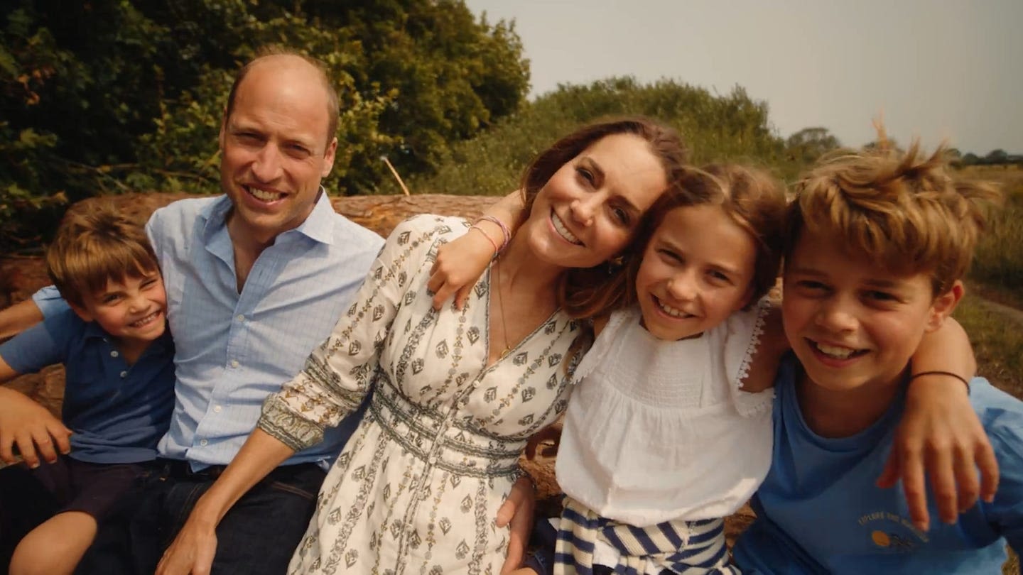 Princess Kate, Prince William, and Their Kids Frolic Through the Countryside in Rare Video