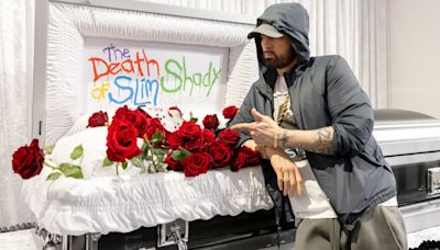 Inside Eminem's Grim Slim Shady funeral pop up as he jets to London for party