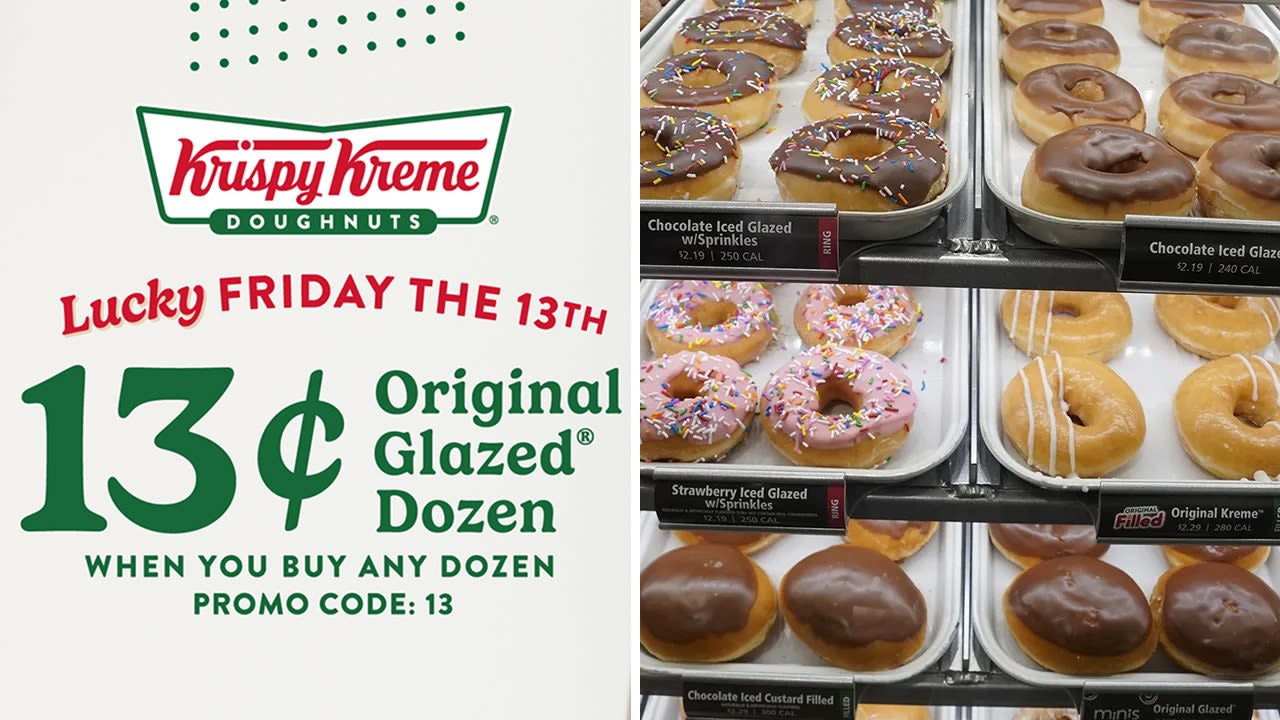 Krispy Kreme offering 13-cent donuts on Friday the 13th