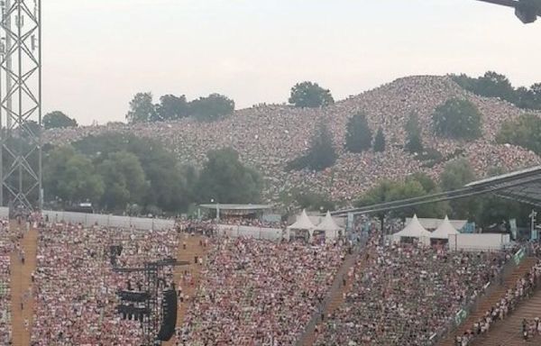 50,000 People Watched Taylor Swift’s Concert on a Hill Outside of the Stadium in Munich