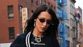 Bella Hadid Adds Athletic Twist to Glossy Pumps for Date Night With Boyfriend Marc Kalman