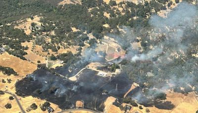 Forward spread of Silver Fire near Cameron Park area of El Dorado County stopped