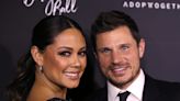 Vanessa Lachey and Nick Lachey Cuddle Up for Poolside Family Holiday Photo