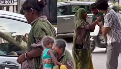 Watch: Man Sets Up Roadside Toy Stall To Help Beggar And Her Child - News18