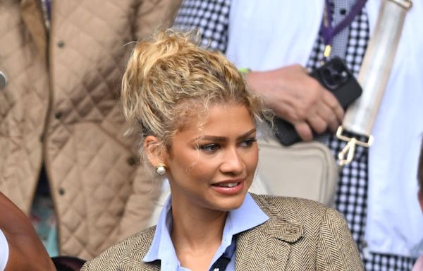 Zendaya Wears Ralph Lauren Blazer and Tie to Wimbledon