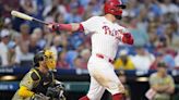 Phillies stars Bryce Harper and Kyle Schwarber both injured late in loss to Marlins