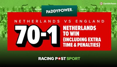 Get a 70-1 boosted odds free bet for Netherlands to beat England with Paddy Power's Euro 2024 semi-final betting offer