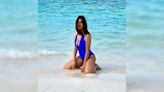 Sophie Choudry's "Monday Blues" Are Chic On A Tuesday Too In A Swimsuit Of "Summer Hues"