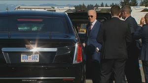 President Biden arrives in Seattle; protesters amass near Biden’s motorcade