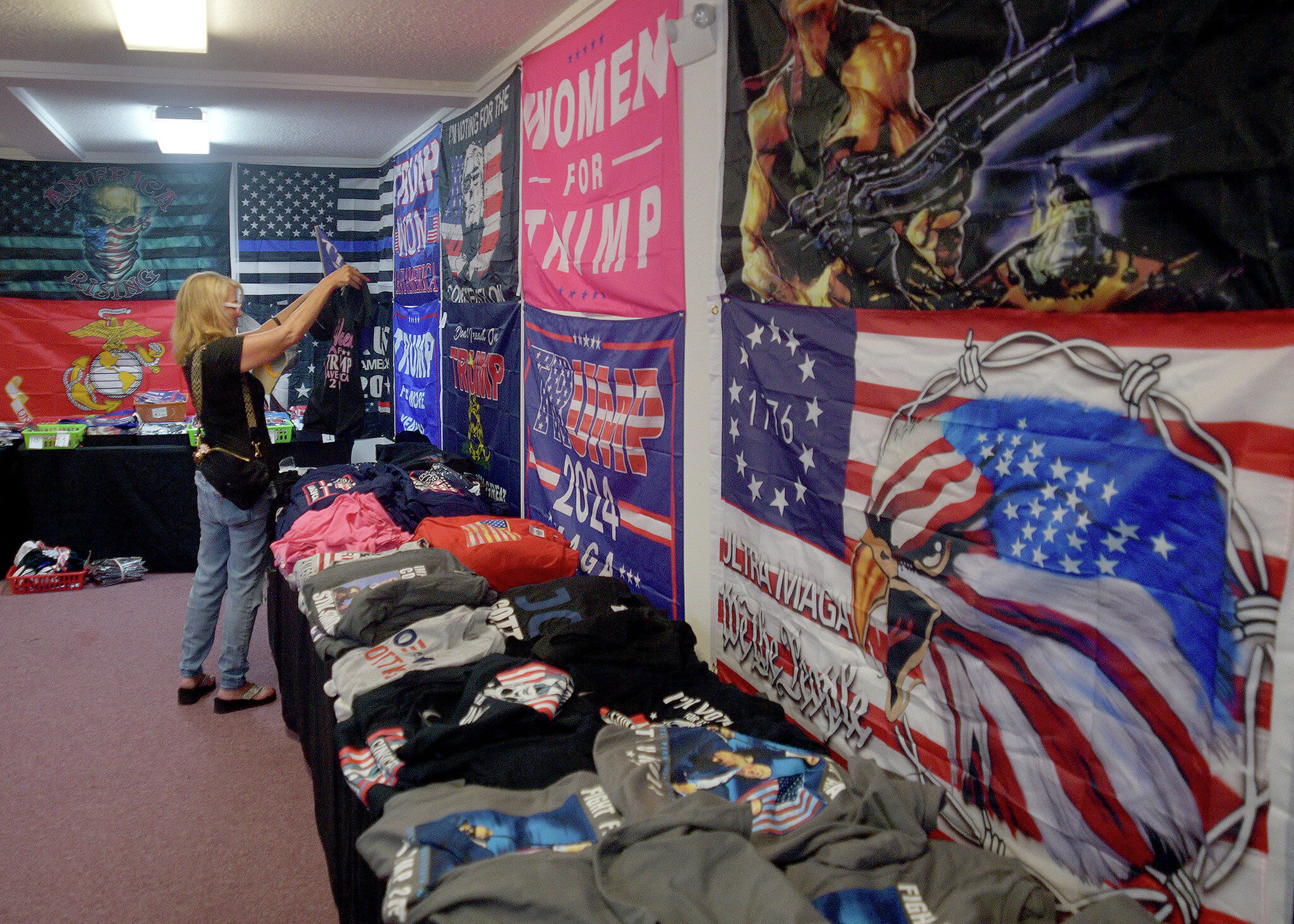 Trump paraphernalia store opens in Vernon, selling clothing, bobbleheads, stickers, and photos