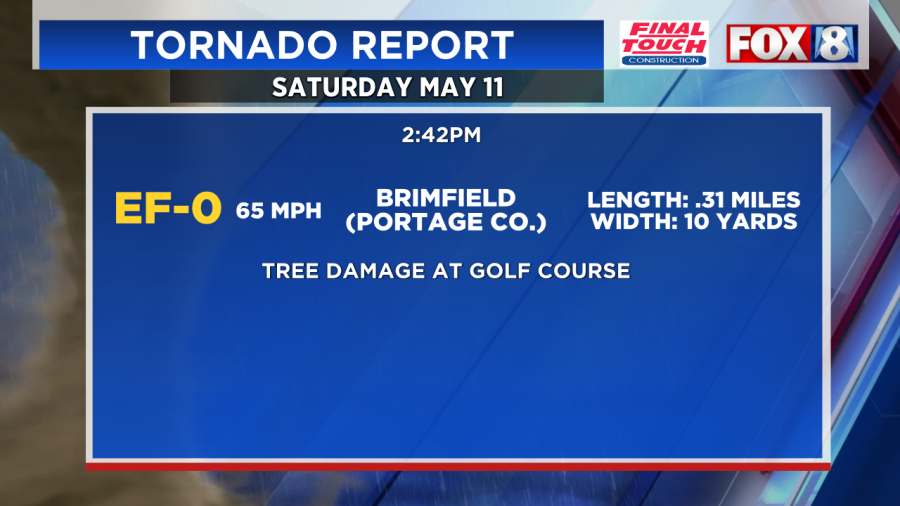 Tornado confirmed in NE Ohio Saturday