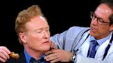 Conan O’Brien confronts his bizarre “Hot Ones” doctor for 'choking' him while checking his pulse