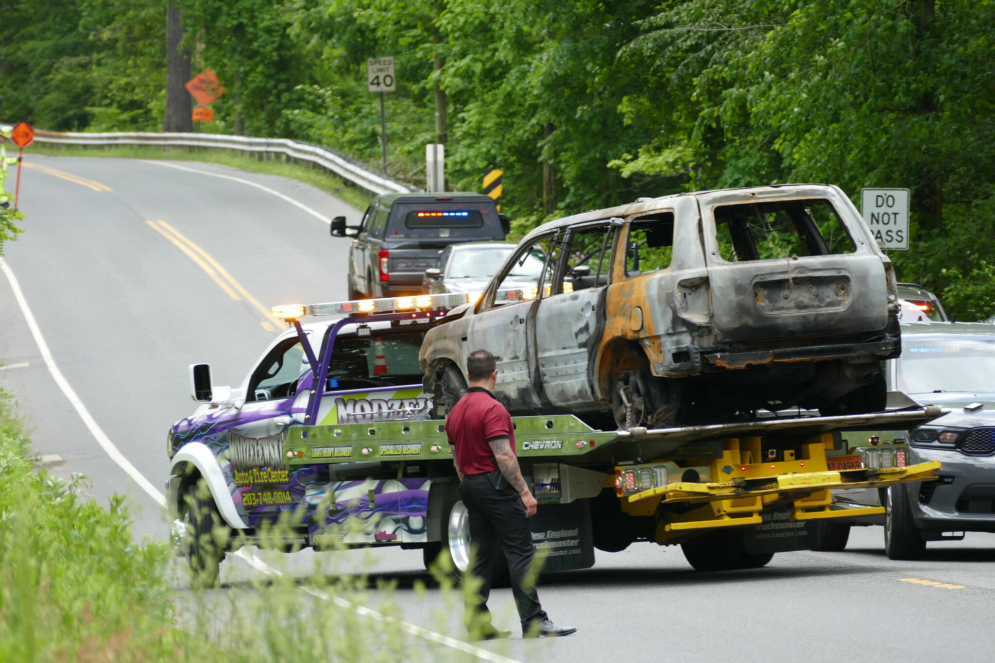 Bodies found in burning car in Oxford identified as Hartford men, police say