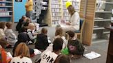 Jennie Gordon reads to first graders