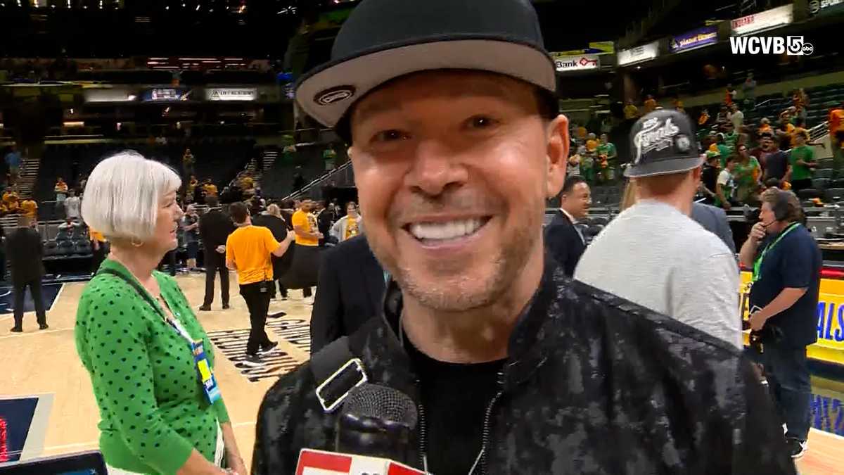 Donnie Wahlberg celebrates Celtics reaching NBA Finals