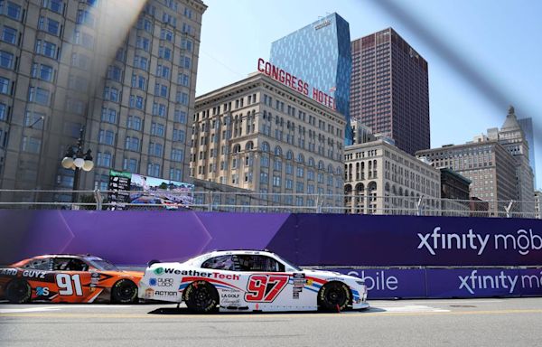 NASCAR in Chicago live updates: Shane van Gisbergen wins Stage 1 at rainy street course