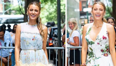 Blake Lively Masters Method Dressing With Two Floral Looks In One Day