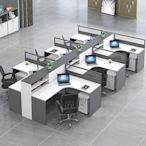 熱銷~職員辦公桌椅組合簡約現代246人位屏風卡座辦公室工位電腦桌子-鄰居好現貨