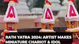 Jagannath Rath Yatra 2024: Miniature artist L Eswar Rao crafts two-inch tall majestic chariots