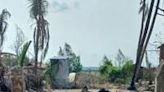 A scene of devastation following fighting between Myanmar's military and the Arakan Army ethnic minority armed group in a village in western Rakhine state