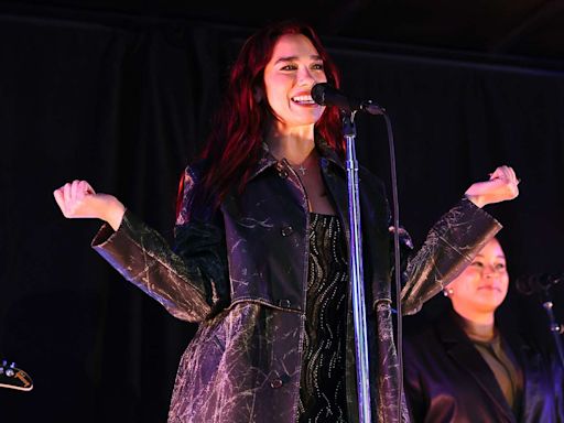 Dua Lipa Performs Surprise Pop-Up Concert in New York City's Times Square — Watch