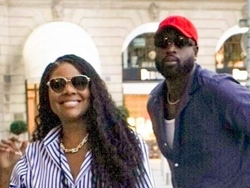 Dwyane Wade and Gabrielle Union in good spirits at Paris hotel