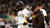 Jurickson Profar is out of the Padres' lineup with patellar tendinitis in his left knee