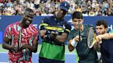 Tennis stars play Ukraine charity match at US Open