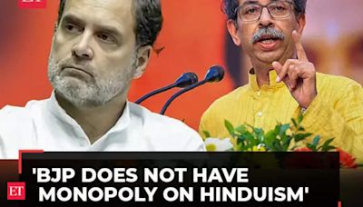 Uddhav Thackeray defends Rahul Gandhi, says 'BJP does not have monopoly on Hinduism'