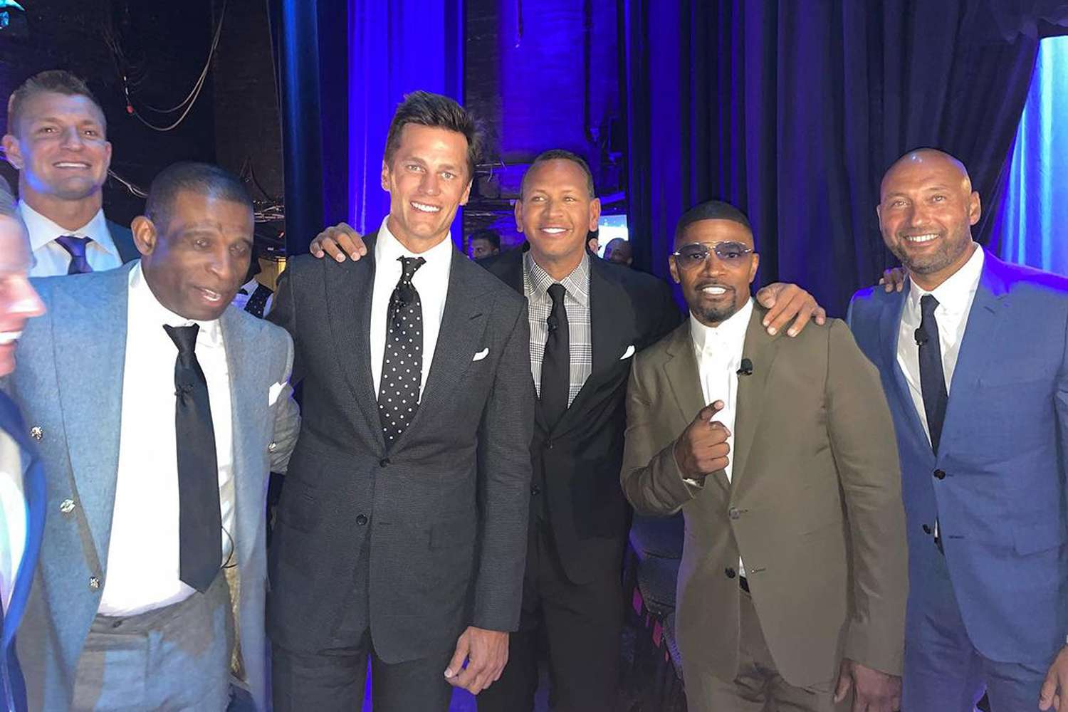 Jamie Foxx Hangs with Tom Brady, Derek Jeter, Alex Rodriguez and Deion Sanders: 'Goat Herd'