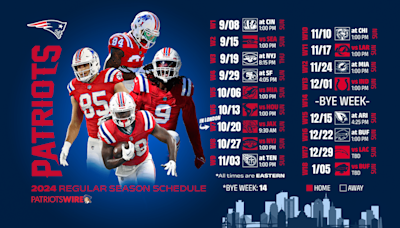 New England Patriots 2024 schedule: Downloadable wallpaper