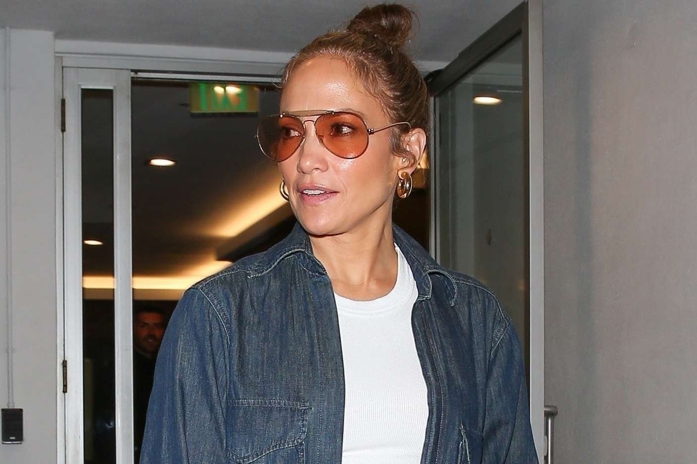 Jennifer Lopez Teams $1,500 Jumpsuit with a $4,400 Bag for a Denim-on-Denim Moment That Is Peak JLo