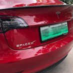 SpaceX尾標裝飾貼 特斯拉Tesla個性車貼立體金屬汽車