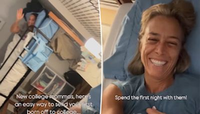 Mom sleeps in daughter’s dorm on her first night at college to make ‘memories’ — but critics say to ‘have boundaries’