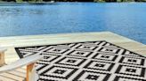 Stylish weather-resistant outdoor rug that's 'very easy to keep clean'