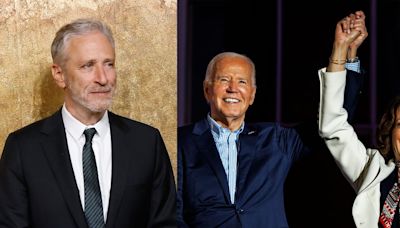 Jon Stewart is angry the Democratic Party 'wasn't honest' about Biden and landed the US in a 'rock and a hard place' position