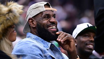 LeBron James courtside for Cleveland Cavaliers defeat to Boston Celtics